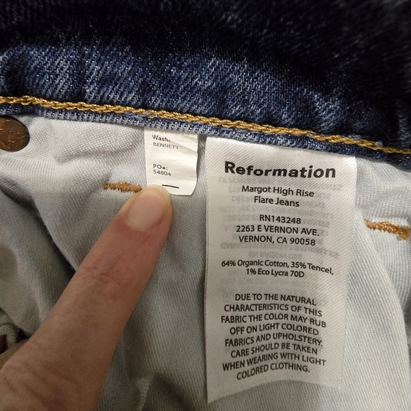 Reformation Margot High Rise Flare Jeans 30x33 70s Retro - Picture 13 of 14